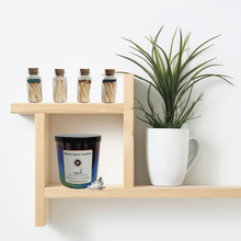 Load image into Gallery viewer, Wooden Matches with Glass Jar, mini 25 ml jar with 25 wooden matches 1.75" colored tip, with white background