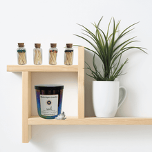 Load image into Gallery viewer, Wooden Matches with Glass Jar, mini 25 ml jar with 25 wooden matches 1.75&quot; colored tip, with white background
